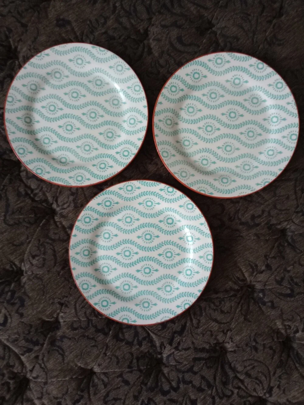 Baum Tangiers Pattern Turquoise/ Orange 8.5